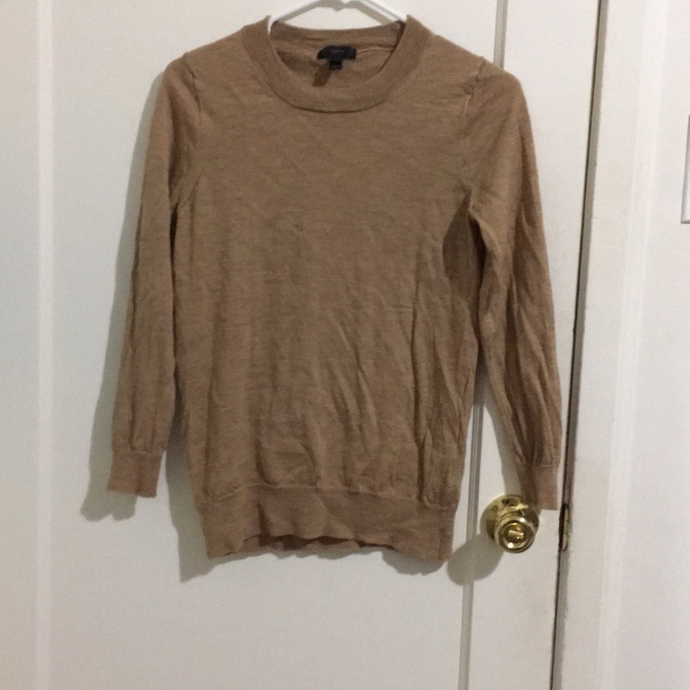 J. Crew Camel Tippi Merino Wool Sweater